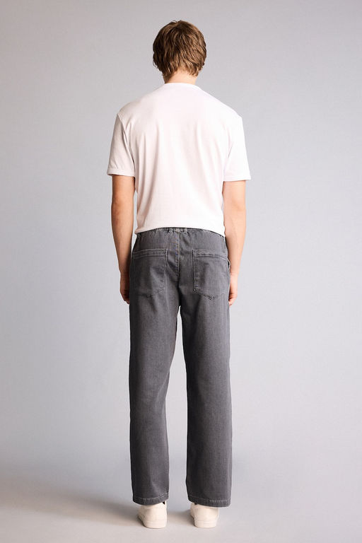 Yumu_ak Dokulu Wide Leg Jean Pantolon - Defacto фото 5