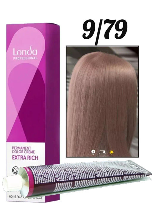 Стойкая краска 9/79 очень светлый блонд коричневый сандрэ LondaColor