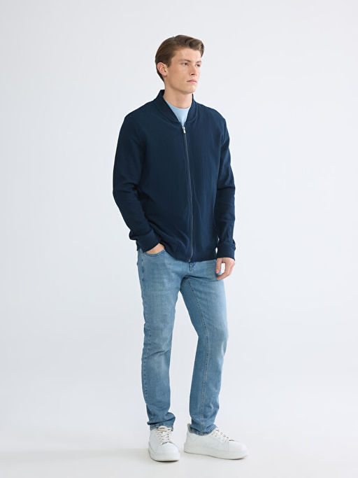 Kolej Yaka Erkek Fermuarl? Sweatshirt