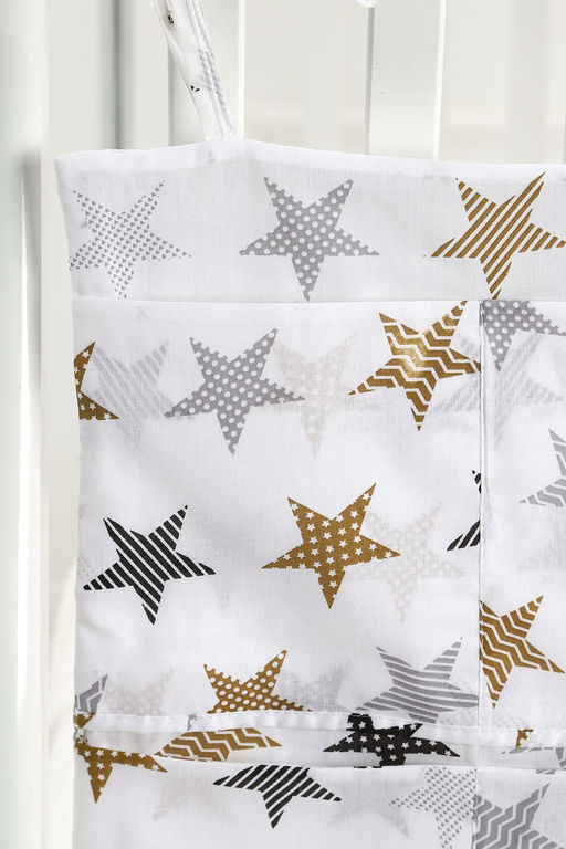 Органайзер на детскую кроватку арт. ККР/пэчворг-кофе