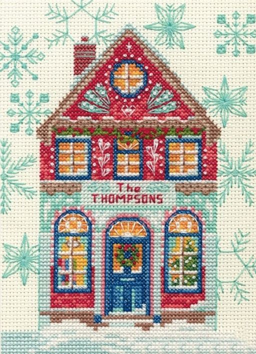 Набор для вышивания DIMENSIONS 70-08988 Праздничный дом 17.7 x 12.7 см