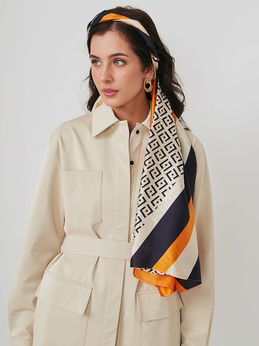 Большой, мягкий, тонкий и очень нежный двусторонний палантин с рисунком - Tantino фото 10