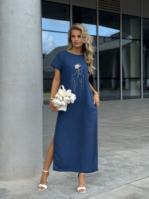 Платье DilanaVIP 2100 синий - Dilana vip фото 9