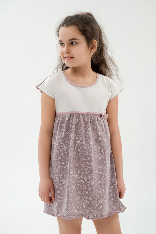 Ночная сорочка детская из кулирки Ярославна бабочка - Амадэль фото 2