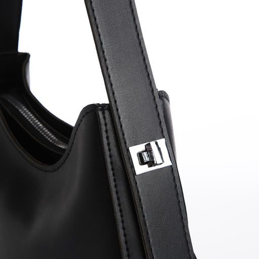 Сумка женская на одно плечо, на молнии, цвет чёрный - Nazamok фото 7