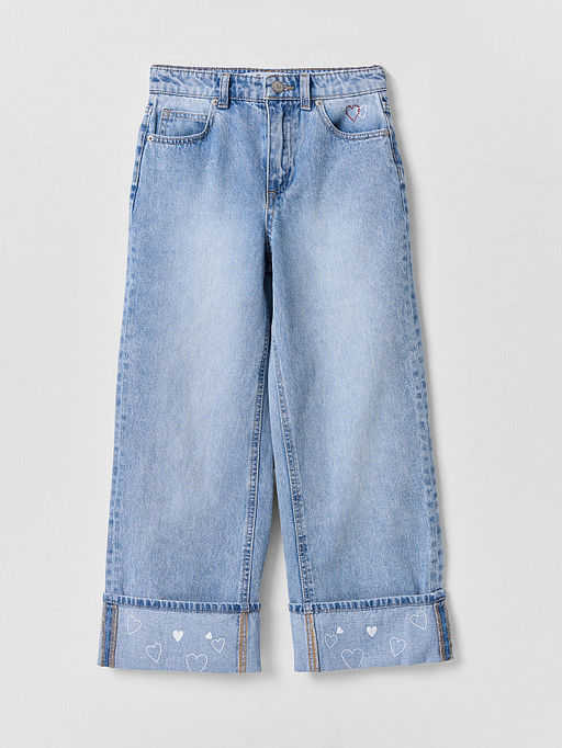 Джинсы для девочек широкие голубые - Mark formelle фото 9