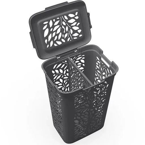 Корзина для белья с разделителем LEAVES 60л 440*340*635мм. арт.С48915 ПБ, С48917 ПБ