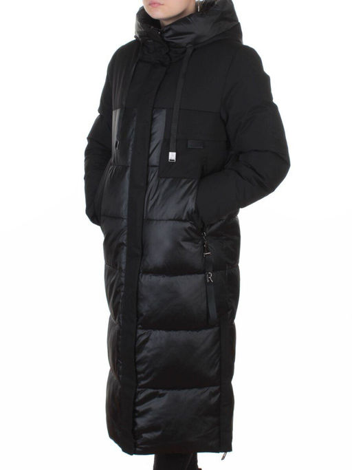 A81 BLACK Пальто зимнее женское (200 гр. холлофайбер)