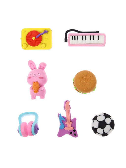 Набор фигурных ластиков, 7 штук, МИКС