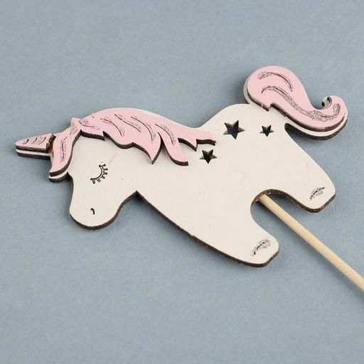 Топпер Единорог, 11х10 см, белый - Дарим красиво фото 3