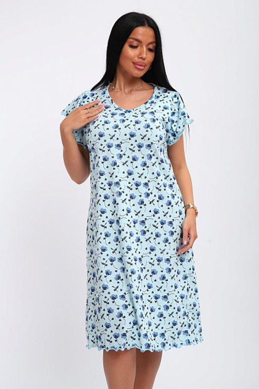 Сорочка женская (01064 синий) - Плиона фото 50