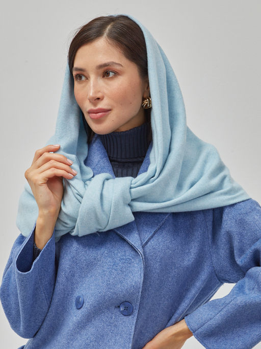 В составе шерсть и кашемир! теплый двусторонний палантин - Tantino фото 9