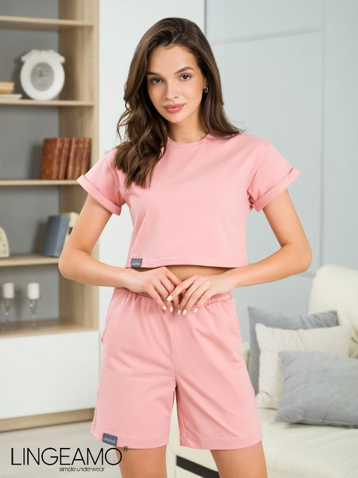 Трикотажный женский кроп-топ Lingeamo  ВФ-15 (102)  фото 2