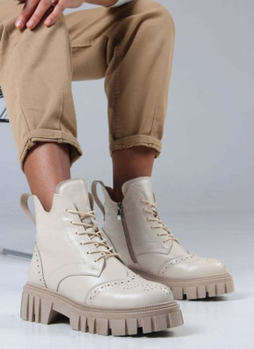 Ботинки 338.21153be. beige/Шерсть