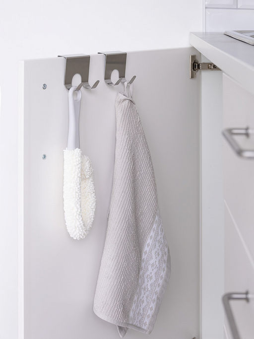 Набор крючков на кухонную дверцу, 2 шт серый нержавеющая сталь - Lucky фото 6