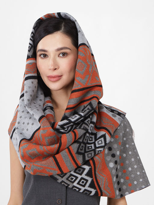 в составе ШЕРСТЬ и КАШЕМИР Большой, мягкий, теплый однотонный двусторонний палантин. - Tantino фото 10