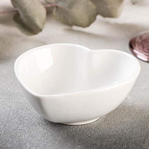 Соусник Magistro Сердце Бланш, 80 мл, фарфор, белый