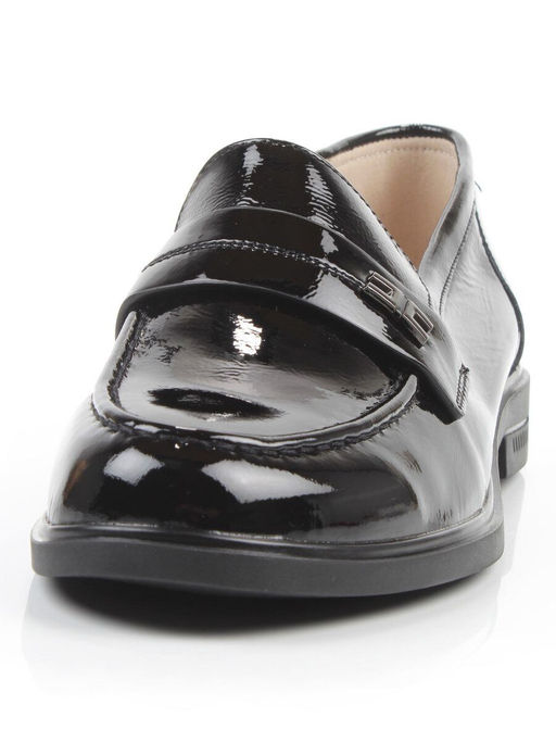 03-DEB17-3 BLACK Лоферы женские (натуральная кожа)