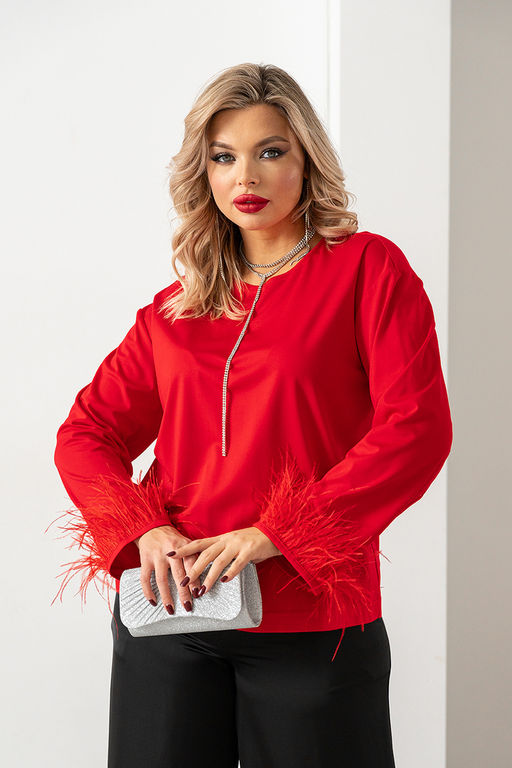 Лонгслив МД-24-2 красный - Angelika фото 2