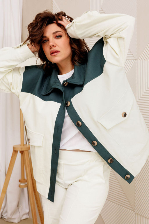 Бомбер BegiModa 2018 молочный  фото 6