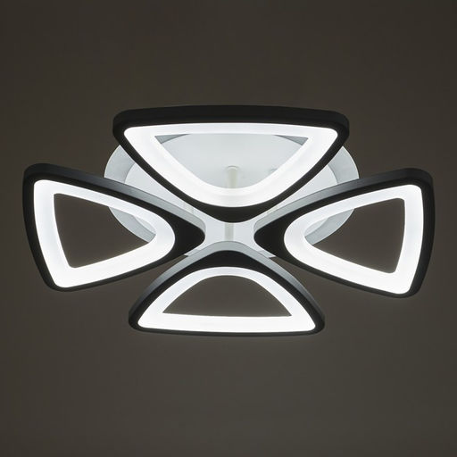 Люстра ЭкономСвет 50330/4, LED, ПДУ, 4×24 Вт, 41×41×8 см, белый