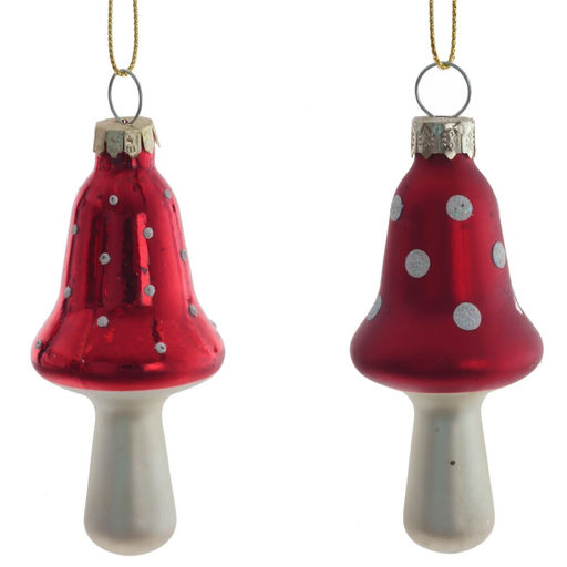 Украшение новогоднее "Гриб", L4 W4 H9 см, 2в.