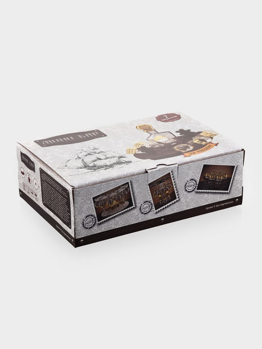 Мини-бар «Фрегат. Скандинавия», 8 предметов: барная стойка, графин, стопки 6 шт., 500/50 мл