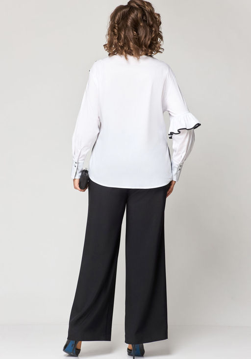 Блуза EVA GRANT 7136-1 белый с черным