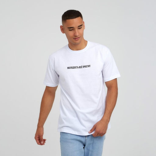 Футболка мужская KAFTAN «Молодость» р. 52, белая