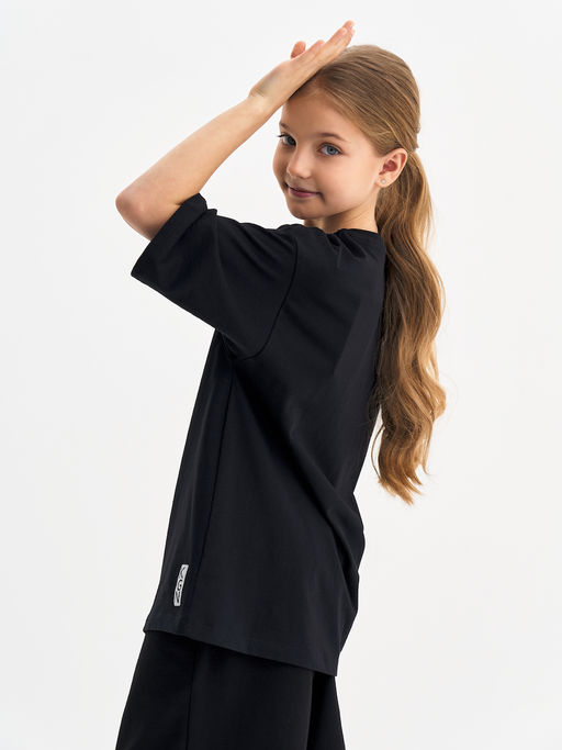 Черная футболка для девочки с принтом - Kogankids фото 6