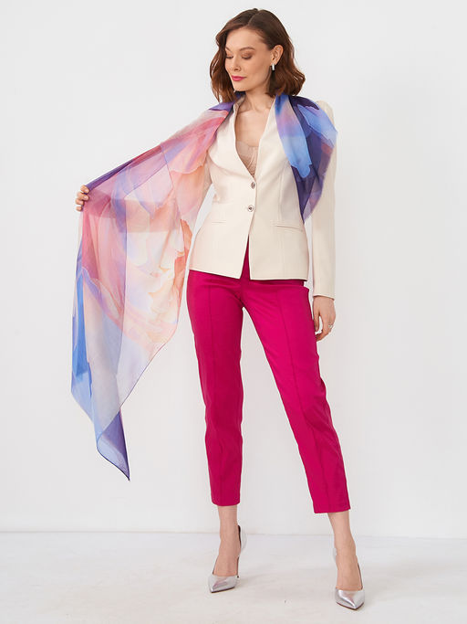 Большой, мягкий, тонкий и очень нежный двусторонний палантин с рисунком в стиле арт-деко - Tantino фото 3