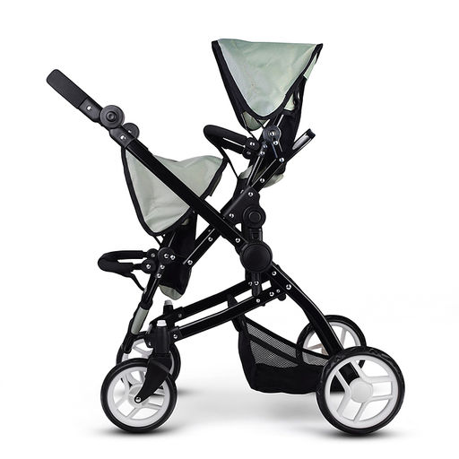 Коляская кукольная металлическая, для двойни, регулируемая посадка