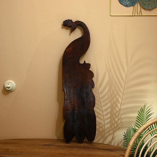 Панно настенное «Павлин», 100 см, дерево албезия