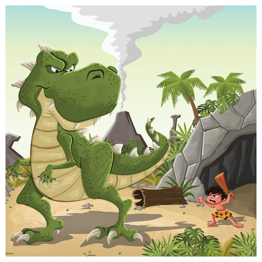 Puzzle ТРИ СОВЫ 64 элемента "Первобытный мир" (ПК64_54548)