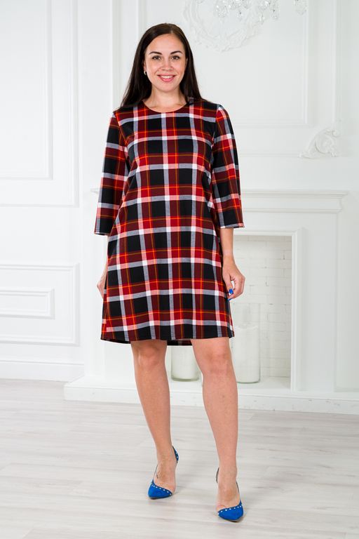 Платье женское из милано Амалия клетка - Амадэль фото 6