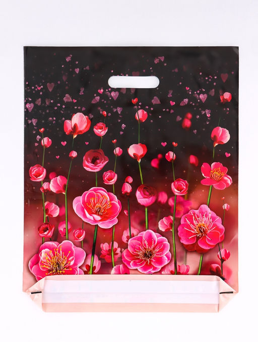 Цена за 50 шт. Пакет подарочный Серенада полиэтиленовый с вырубной ручкой, ламинированный 38?47 см, 60 мкм