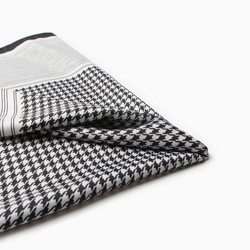 Платок женский MINAKU, размер 70×70 см, черный, серый, белый