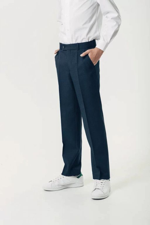 Брюки для мальчика, полуприлегающий (серый) - Бостон фото 2