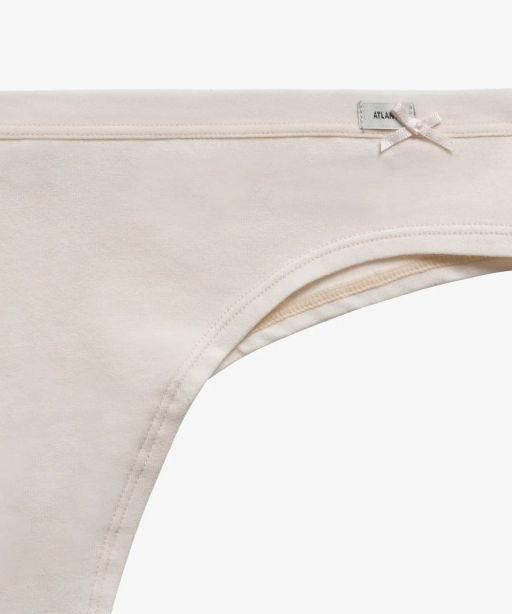 ATLANTIC 3CLP-005 Трусы бразилиана Brazilian - набор 3 шт. темный экрю + бежевый + пудровый  фото 7
