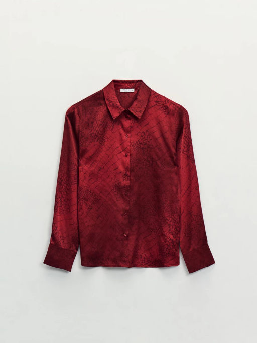 Атласная блузка с принтом / Zarina