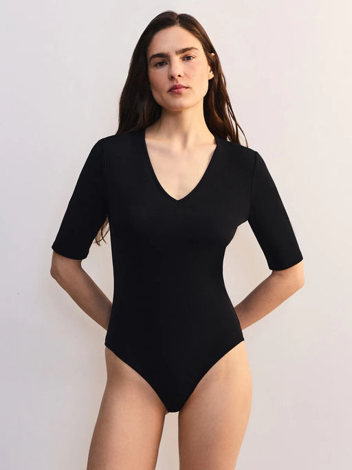 Боди из хлопка с треугольным вырезом / Zarina