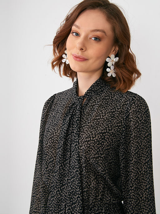 Платье шифон резинка+галстук