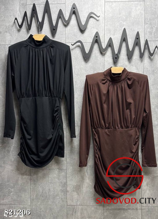 Платье мини с подплечниками - Bruno фото 3