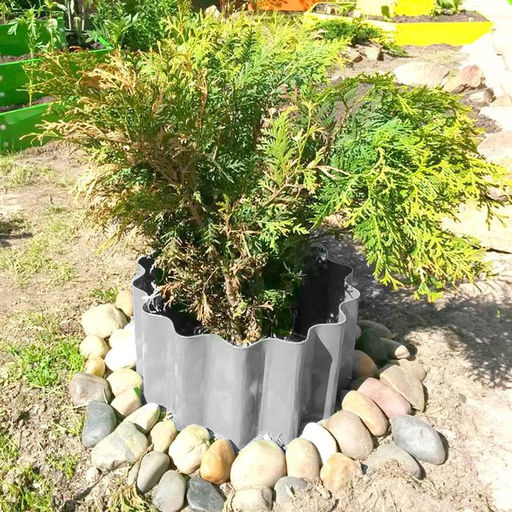 Ограждение для клумбы, 110×24 см, оцинкованное, «Волна», Greengo