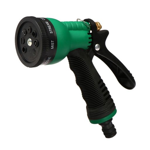 Пистолет для полива, 8 режимов, фиксатор, быстросъёмное соединение, эргономичная ручка, пластик, Greengo