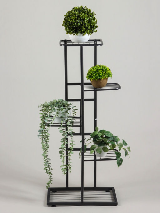 Подставка для цветов Greengo, 5 полок, 44×22×95 см, напольная, металл, тёмно-серая