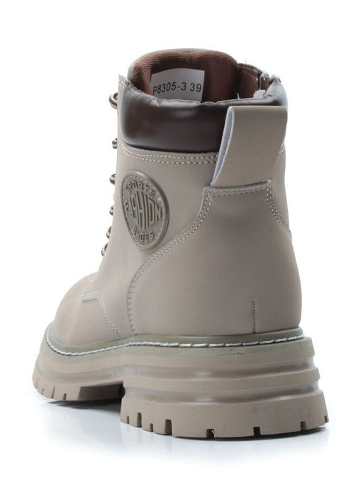 01-P8305-3 GRAY/BEIGE Ботинки демисезонные женские (натуральная кожа) - Фабричный китай фото 6