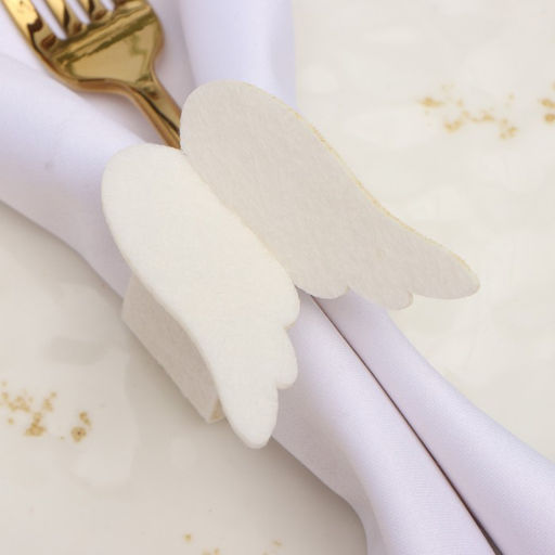 Цена за 2 шт. Набор декоративных новогодних колец для салфеток «Крылья», 2 штуки, d=5 см, 100% п/э, фетр