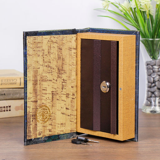 Шкатулка книга-сейф «Ирисы», тиснение, 21×13×5 см