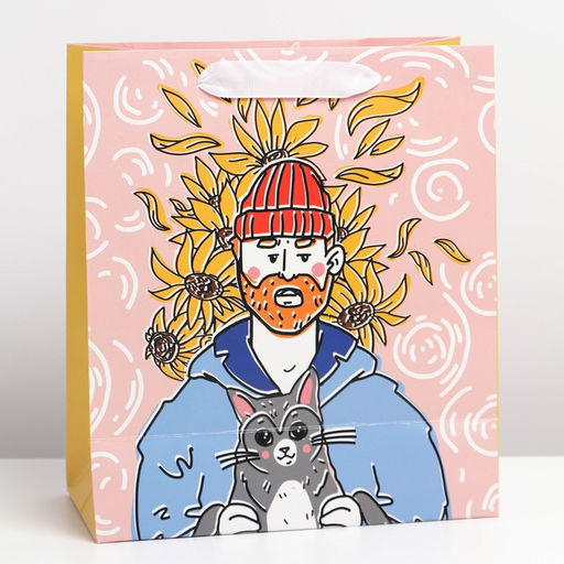 Цена за 2 шт. Пакет подарочный ламинированный, упаковка, Ваня, ML 23?27?11.5 см